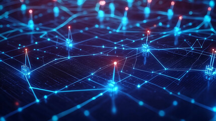 Data visualization event network analysis digital environment abstract viewpoint technology concept