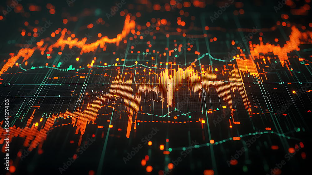 Aufkleber market analysis data visualization digital environment graphic content abstract viewpoint