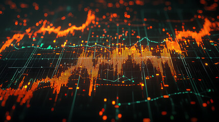 Fototapeta premium Market analysis data visualization digital environment graphic content abstract viewpoint