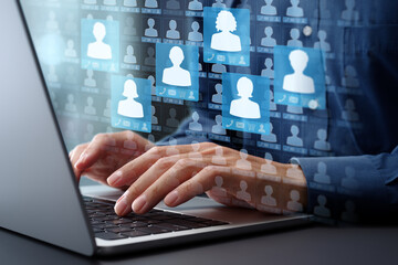 Searching and analyzing lead customer data of list. Client information management and analytics...