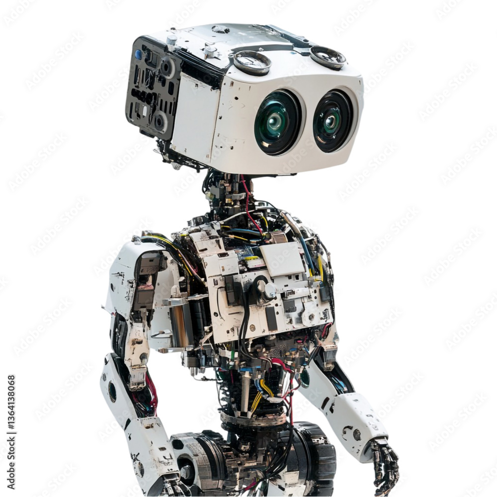 Aufkleber futuristic robot advanced technology artificial intelligence machine learning