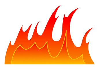 Vector Illustration of Fire - Stylized Flame Design