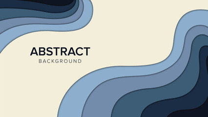 Abstract Background with Blue Wave Design