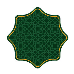 Elegant Islamic Pattern Border with Arch Doors, Windows, and Dome for Ramadan and Eid Decoration