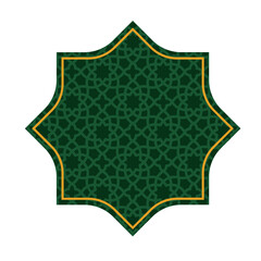 Elegant Islamic Pattern Border with Arch Doors, Windows, and Dome for Ramadan and Eid Decoration