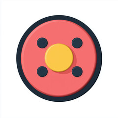 Fototapeta premium sewing button isolated on white background