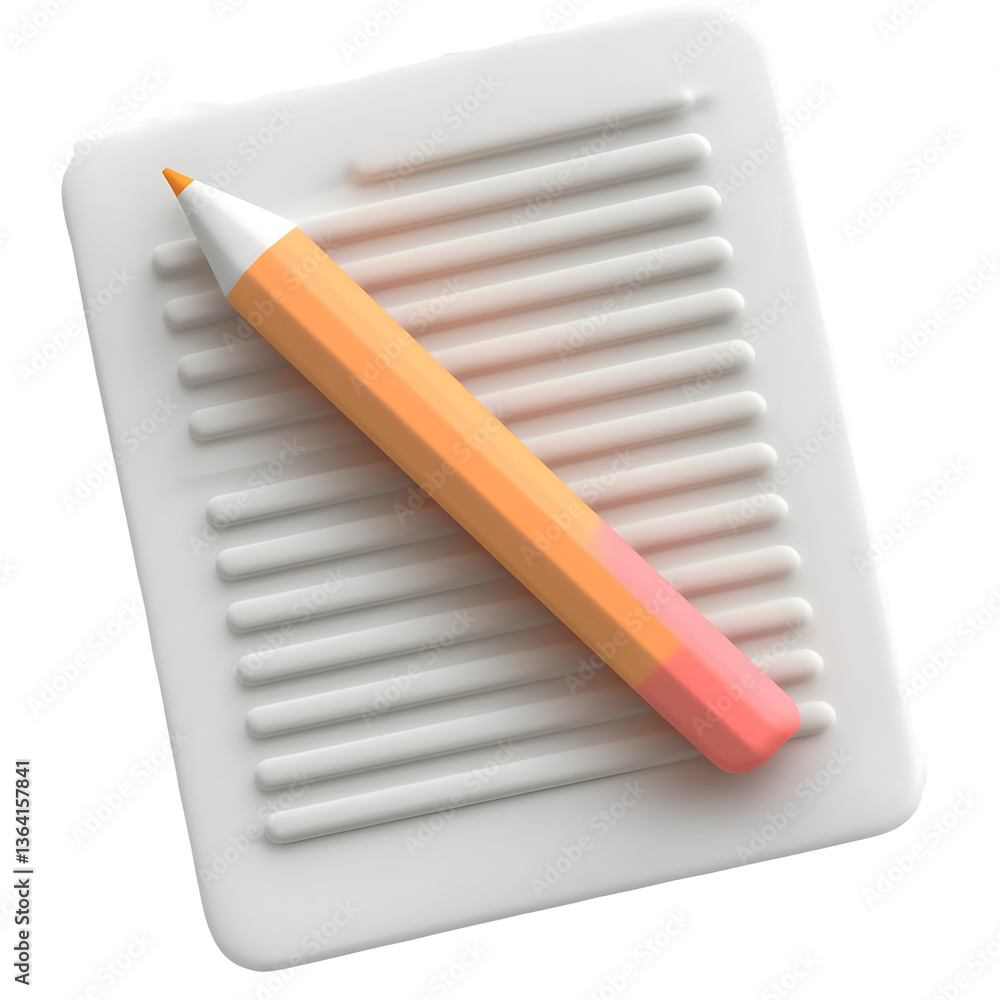 Leinwandbilder sleek and elegant 3d document icon featuring a refined paper texture with smooth lines and a precise