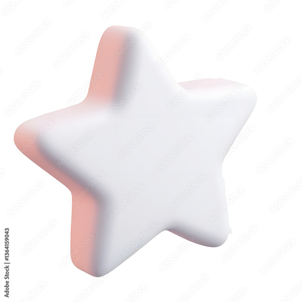 Poster Minimalist three dimensional geometric star symbol icon with a clean balanced and structured design