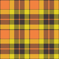 Modern Metallic Dark Grey Seamless Tartan Textile Design