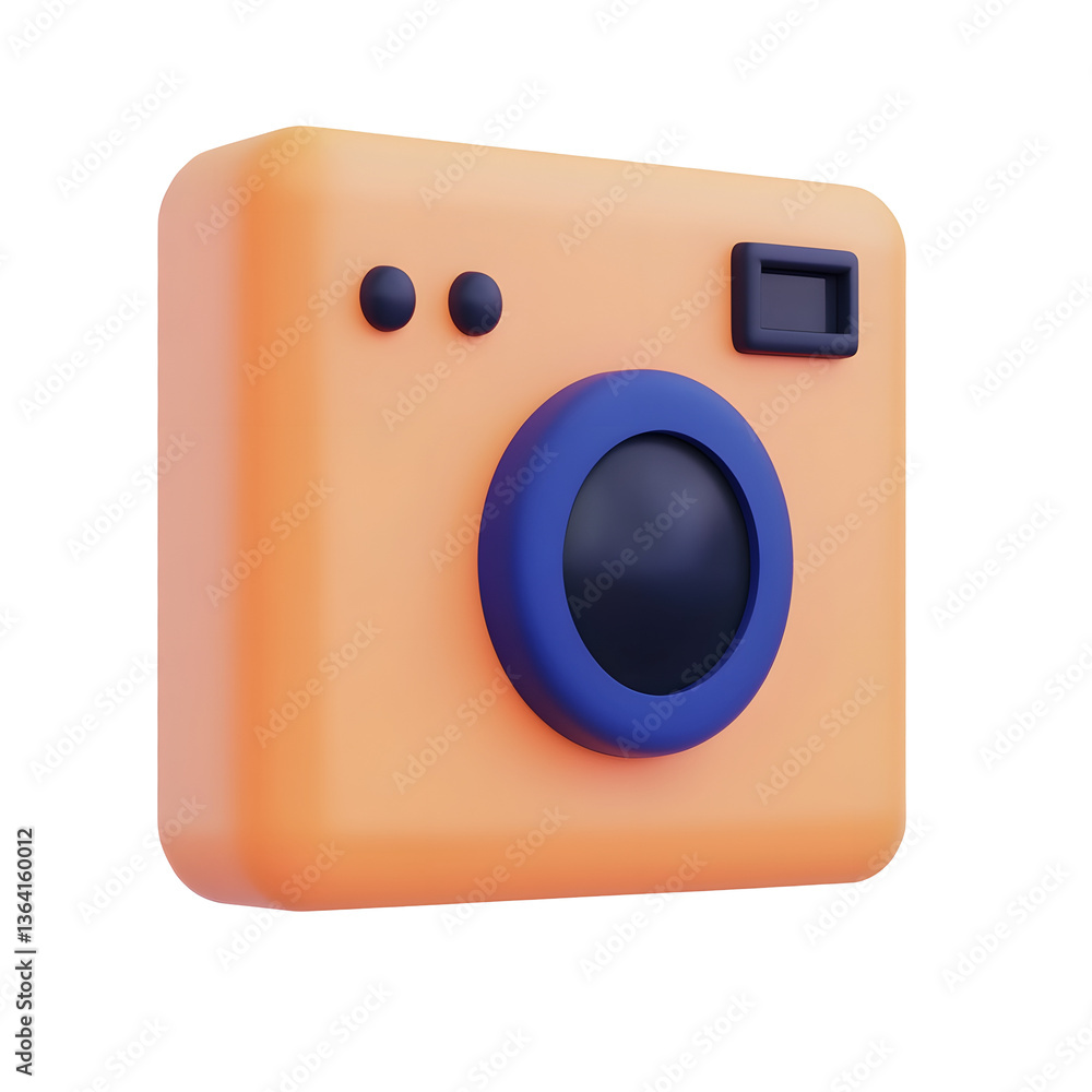 Leinwandbilder a 3d rendered icon depicting a stylized and compact digital with a rectangular shape prominent a cle