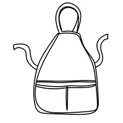 Apron continuous one line drawing 