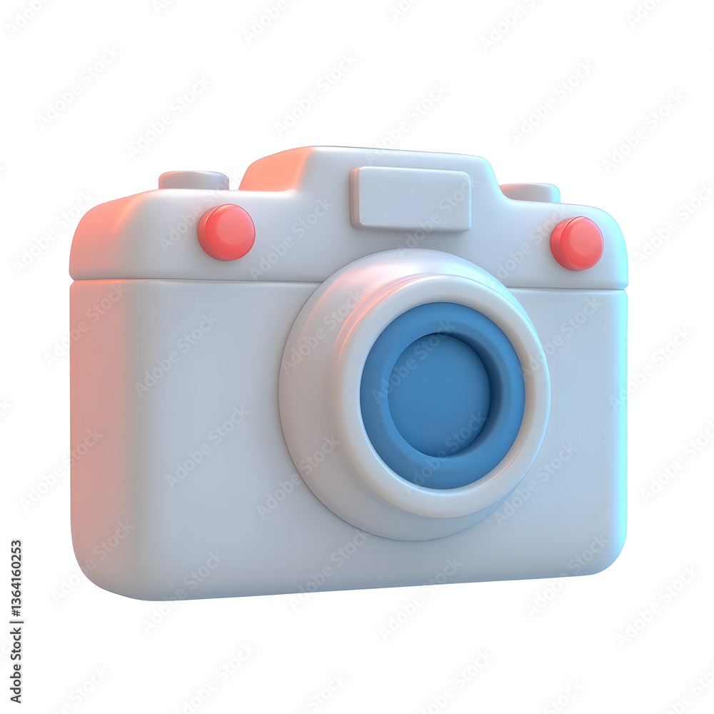Leinwandbilder crisp and detailed 3d render of a modern minimalist digital icon with a centered and small flash sen