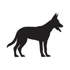 stand dog animal silhouette