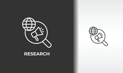 Fototapeta premium Research Vector, Icon Or Logo Sign Isolated Symbol Illustration