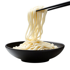 Fresh Udon Noodles on transparent background