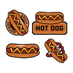 Professional Hotdog Emblem & Badge Design Pack