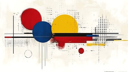 Obraz premium Abstract Geometric Art Circles.