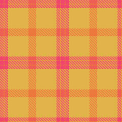Fototapeta premium Soft Red Pink and Light Orangish Seamless Tartan Textile Design