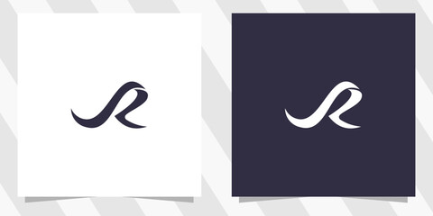 letter r logo design vector