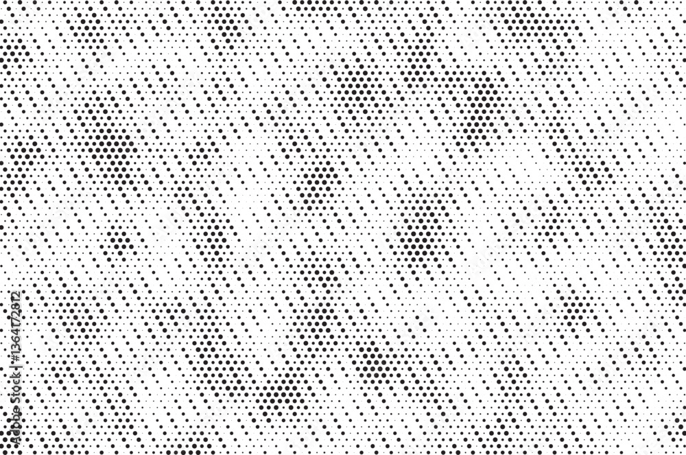 Poster Halftone background vector, abstract backdrop design with two tone pattern and copy space for edit your content. Vector illustration