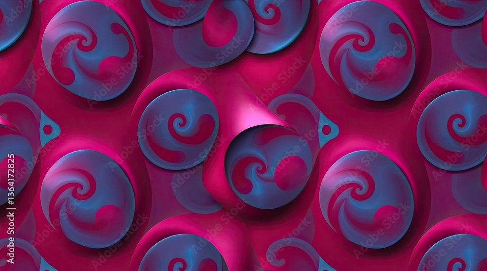 Aufkleber swirling circular objects appear to be three dimensional background