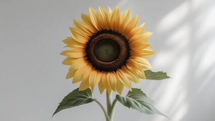 Obraz premium Beautiful Sunflower Isolated White Background