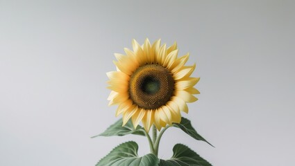 Obraz premium Beautiful Sunflower Isolated White Background