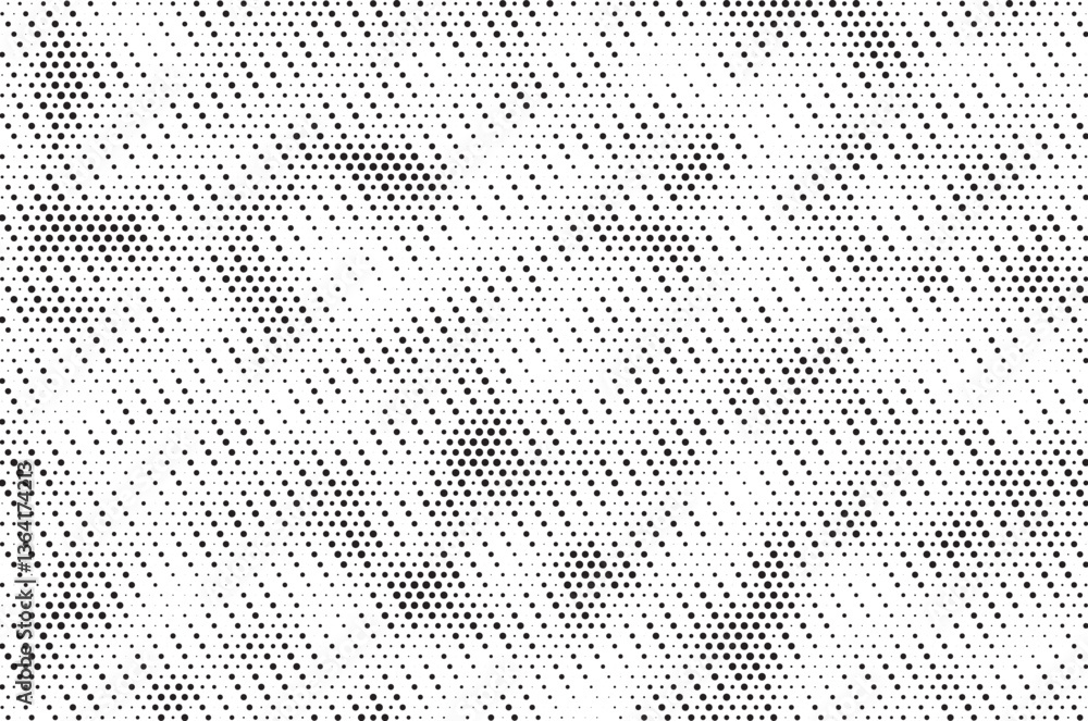 Poster Halftone background vector, abstract backdrop design with two tone pattern and copy space for edit your content. Vector illustration