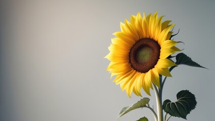 Obraz premium Beautiful Sunflower Isolated White Background