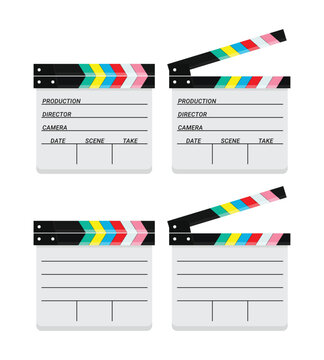 movie clipper white vector