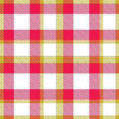 Dusty Muddy Yellow and Deep Pinkish Red Seamless Tartan Textile Design