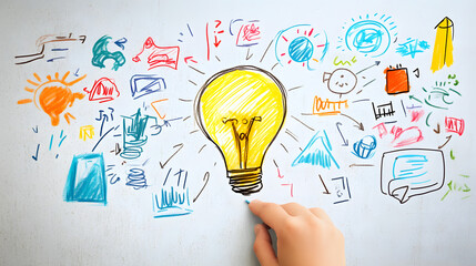 A whiteboard filled with unique value proposition ideas.