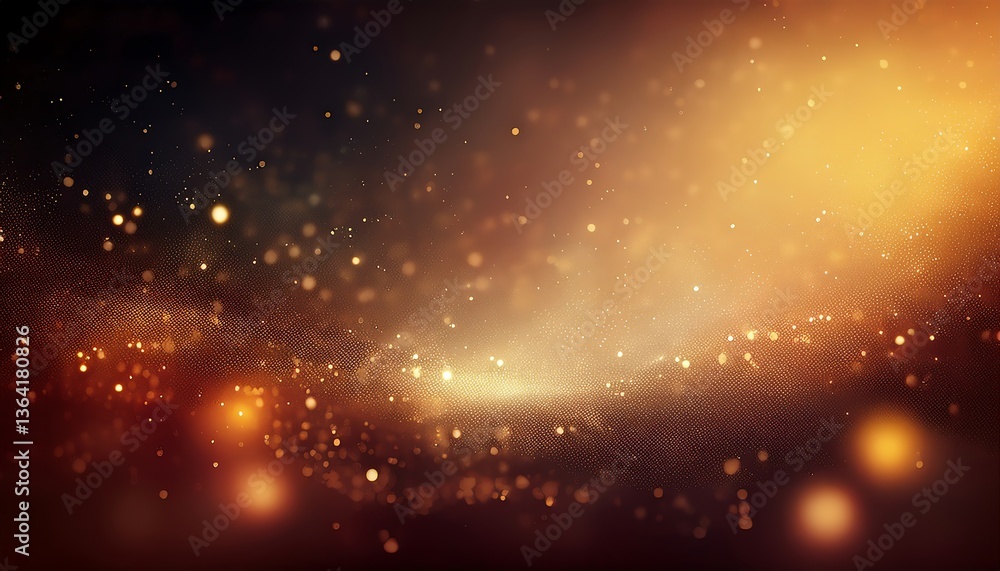 Poster a mesmerizing abstract background with shimmering lights and golden tones, creating a dreamy, ethere
