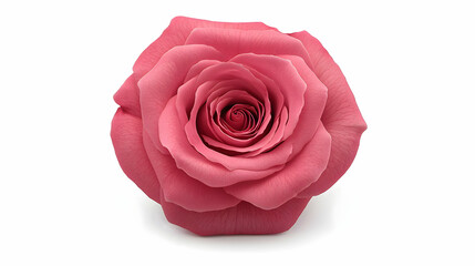 Fototapeta premium Pink Rose Isolated On White Background