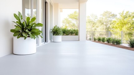 Modern Balcony with Greenery