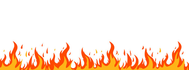 Fire flame seamless pattern