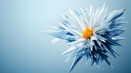 Abstract 3D Geometric Flower Design