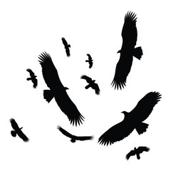 vulture round silhouette