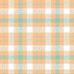 Modern Dark Peach Seamless Tartan Textile Design