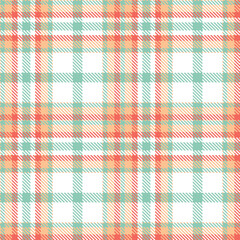 Modern Pale Peach Seamless Tartan Textile Design
