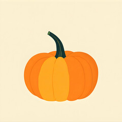  flat design of a pumpkin