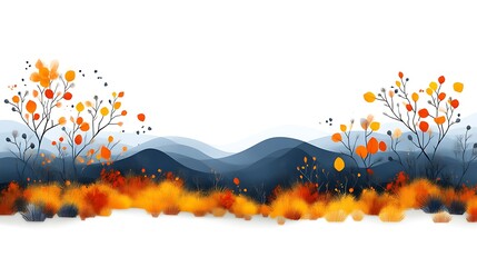 Autumnal Mountain Landscape.