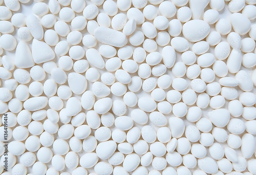 Poster generative ai crafted abstract white pebbles seamless texture
