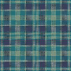 Modern Seamless Tartan in Rich Petrol tones Textile Design