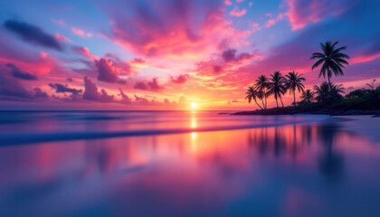 sunset over the sea