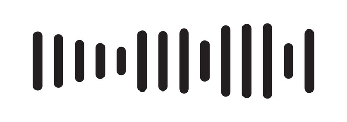 Audio technology, music sound waves vector icon illustration. Sound waves vector illustration eps 10