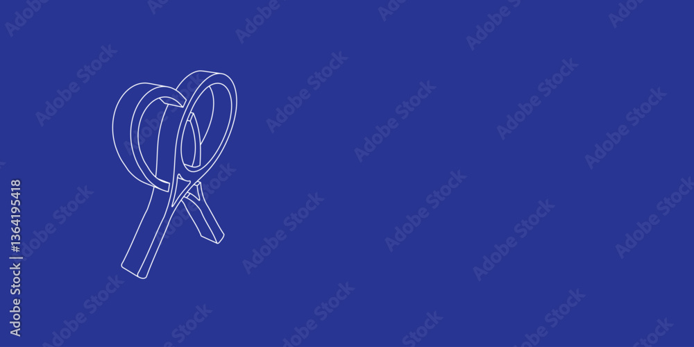 Poster the outline of a large crossed tennis rackets symbol made of white lines on the left. 3d view of the