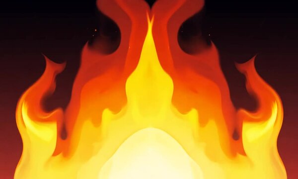 Fire flame burning animation