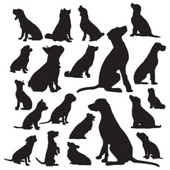 sitting dog silhouette