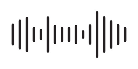Audio technology, music sound waves vector icon design eps 10